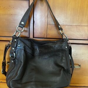 Coach Brown Leather Zoe Hobo Bag